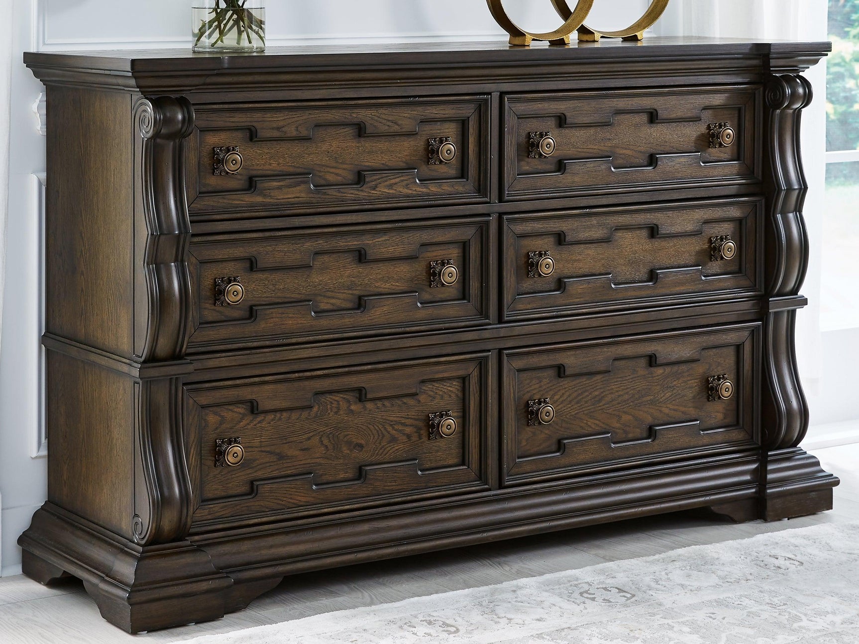 Maylee Dark Brown Dresser - Ella Furniture