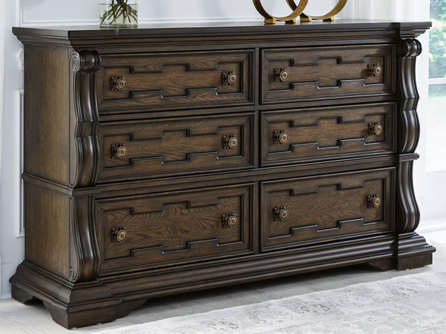 Maylee Dark Brown Dresser - Ella Furniture