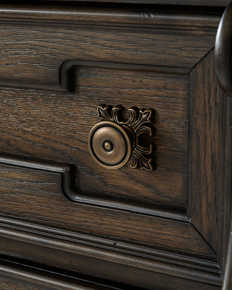 Maylee Dark Brown Dresser - Ella Furniture