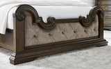 Maylee Dark Brown King Upholstered Bed - Ella Furniture