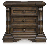 Maylee Dark Brown Nightstand - Ella Furniture