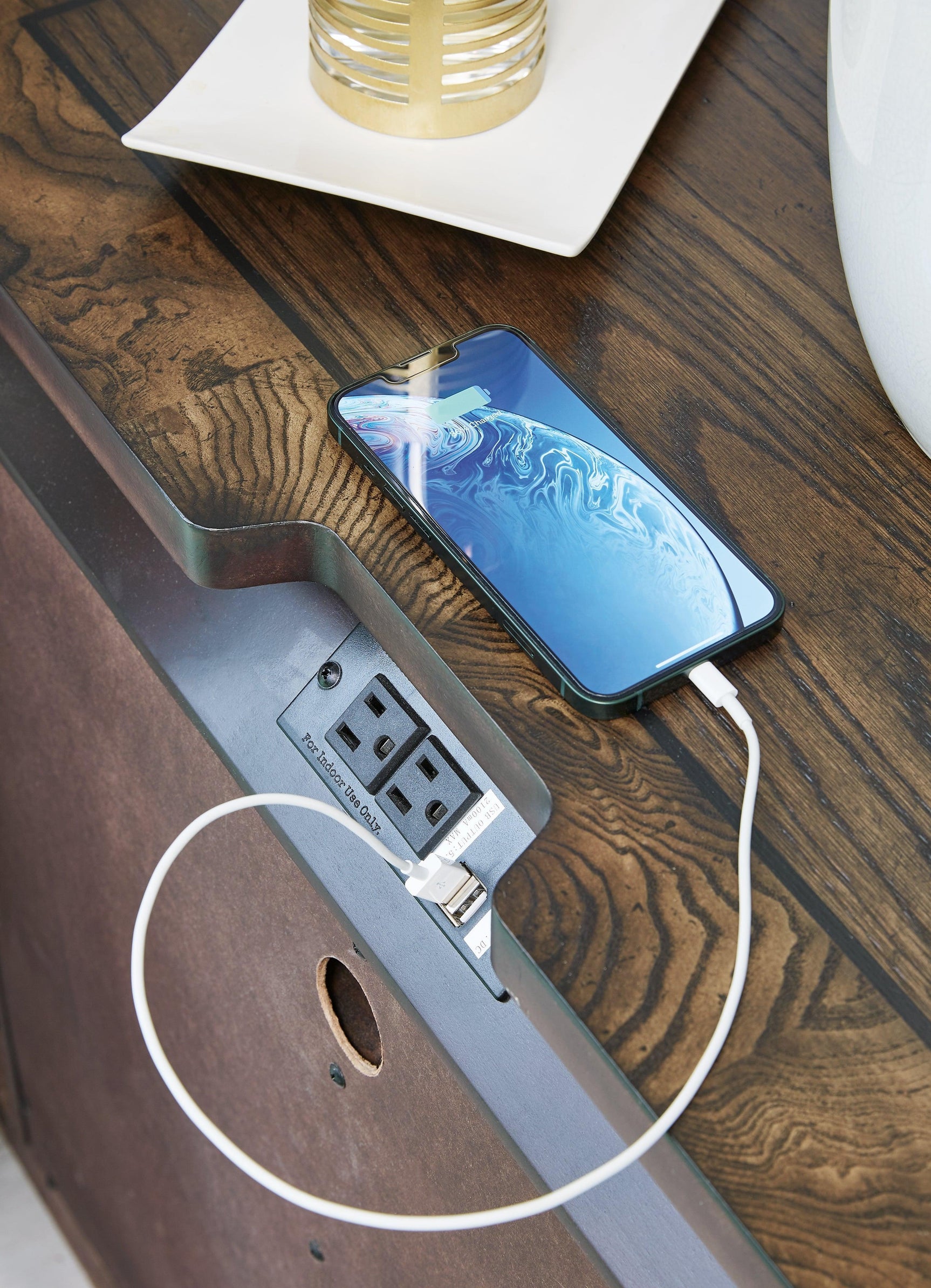 Maylee Dark Brown Nightstand - Ella Furniture