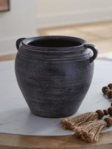 Meadie Distressed Black Vase from Ella Furniture