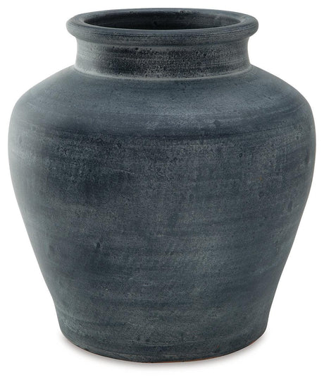 Meadie Distressed Blue Vase A2000629 - Ella Furniture