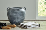 Meadie Distressed Blue Vase - Ella Furniture