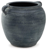 Meadie Distressed Blue Vase - Ella Furniture