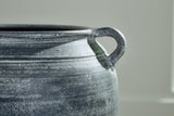 Meadie Distressed Blue Vase - Ella Furniture