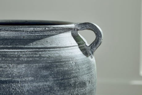 Meadie Distressed Blue Vase - Ella Furniture