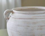 Meadie Distressed White Vase detail view