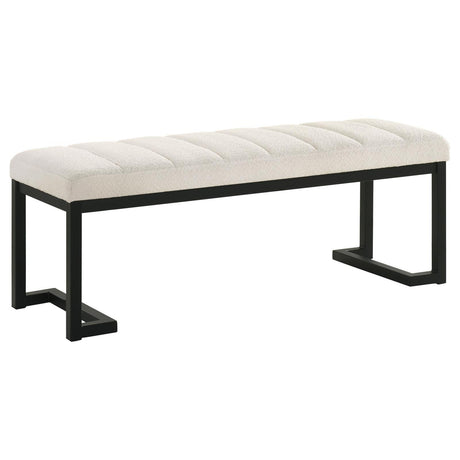 Mesa Upholstered Entryway Accent Bench Vanilla 907514 - Ella Furniture