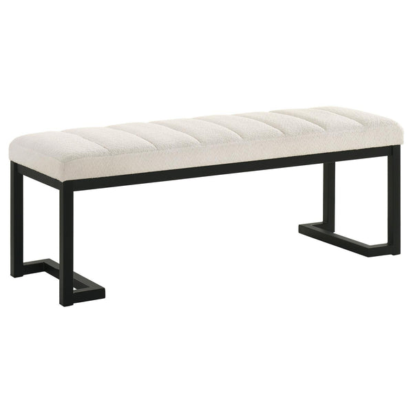 Mesa Upholstered Entryway Accent Bench Vanilla 907514 - Ella Furniture