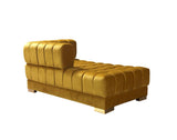 Mia Mustard Velvet Double Chaise Sectional - Ella Furniture