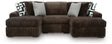 Midnight-Madness Chocolate 3-Piece Double Chaise Sectional from Ella Furniture