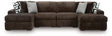 Midnight-Madness Chocolate 4-Piece Double Chaise Sectional from Ella Furniture