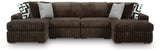 Midnight-Madness Chocolate 4-Piece Double Chaise Sectional from Ella Furniture