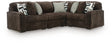 Midnight-Madness Chocolate 4-Piece Sectional from Ella Furniture