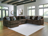 Midnight-Madness Chocolate 6-Piece Sectional with Chaise from Ella Furniture