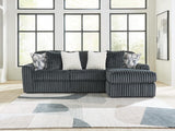 Midnight-Madness Gunmetal 2-Piece Sectional Sofa Chaise from Ella Furniture