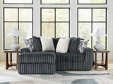 Midnight-Madness Gunmetal 2-Piece Sectional with Chaise from Ella Furniture