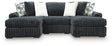 Midnight-Madness Gunmetal 3-Piece Double Chaise Sectional from Ella Furniture