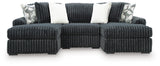 Midnight-Madness Gunmetal 3-Piece Double Chaise Sectional from Ella Furniture