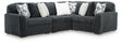 Midnight-Madness Gunmetal 4-Piece Sectional from Ella Furniture