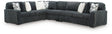 Midnight-Madness Gunmetal 4-Piece Sectional from Ella Furniture