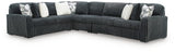 Midnight-Madness Gunmetal 4-Piece Sectional from Ella Furniture