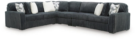 Midnight-Madness Gunmetal 4-Piece Sectional from Ella Furniture