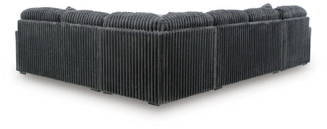 Midnight-Madness Gunmetal 4-Piece Sectional with Chaise view 3
