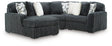 Midnight-Madness Gunmetal 4-Piece Sectional with Chaise from Ella Furniture
