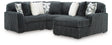 Midnight-Madness Gunmetal 4-Piece Sectional with Chaise from Ella Furniture
