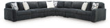 Midnight-Madness Gunmetal 5-Piece Sectional from Ella Furniture