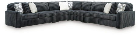 Midnight-Madness Gunmetal 5-Piece Sectional from Ella Furniture