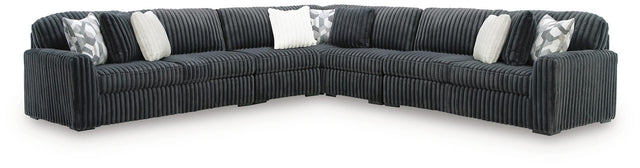 Midnight-Madness Gunmetal 5-Piece Sectional from Ella Furniture