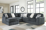 Midnight-Madness Gunmetal 5-Piece Sectional with Chaise from Ella Furniture