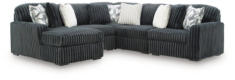Midnight-Madness Gunmetal 5-Piece Sectional with Chaise view 2