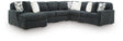 Midnight-Madness Gunmetal 6-Piece Sectional with Chaise from Ella Furniture