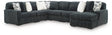 Midnight-Madness Gunmetal 6-Piece Sectional with Chaise from Ella Furniture