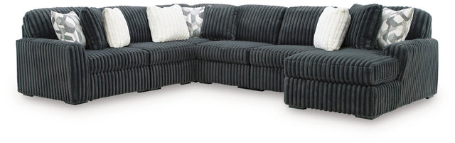 Midnight-Madness Gunmetal 6-Piece Sectional with Chaise from Ella Furniture