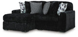 Midnight-Madness Onyx 2-Piece Sectional with Chaise angled view
