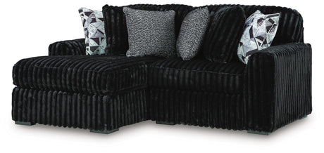 Midnight-Madness Onyx 2-Piece Sectional with Chaise angled view
