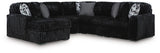Midnight-Madness Onyx 6-Piece Sectional with Chaise view 3