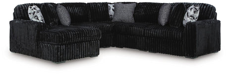 Midnight-Madness Onyx 6-Piece Sectional with Chaise view 3