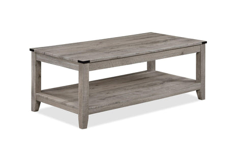 Milton Light Brown Modern Contemporary Solid Wood And Veneers Cocktail Coffee Table - Ella Furniture