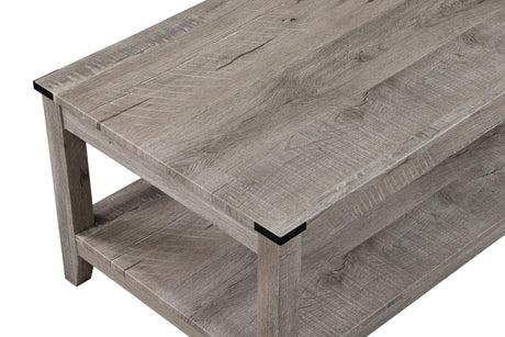 Milton Light Brown Modern Contemporary Solid Wood And Veneers Cocktail Coffee Table - Ella Furniture