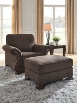 Miltonwood Teak Chair And Ottoman - Ella Furniture