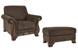 Miltonwood Teak Chair And Ottoman - Ella Furniture