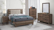 Mily Modern Walnut Upholstered Bedroom Set from Ella Furniture