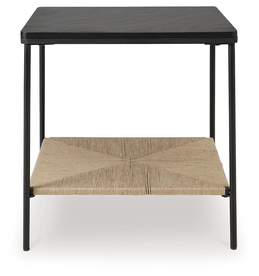 Minrich Black/natural Accent Table - Ella Furniture